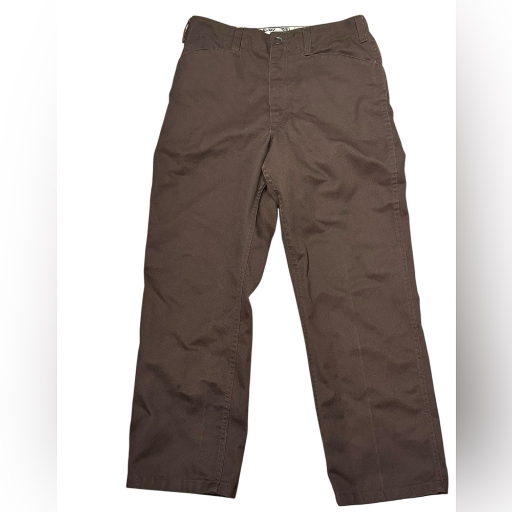 Vintage Ben Davis Original Fit Brown Work Pants with Unique Pockets Size 31